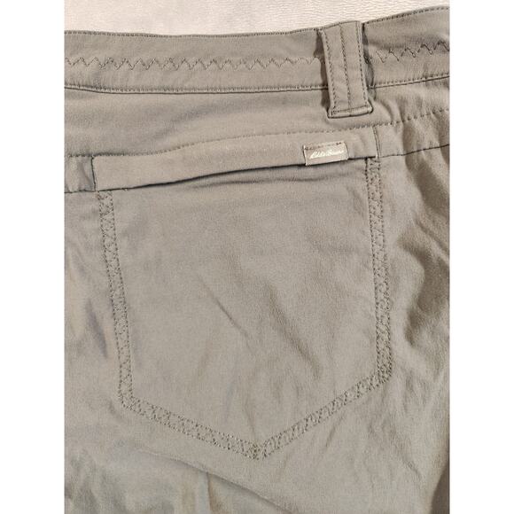 Eddie Bauer Travex Pants Women Size 14 Gray Nylon Stretch Hiking Outdoors Light - Picture 7 of 12
